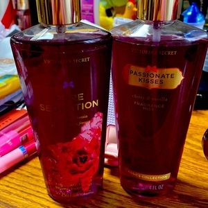 Barely used 2 Victoria’s secret sprays pure seduction and Passionate kisses.